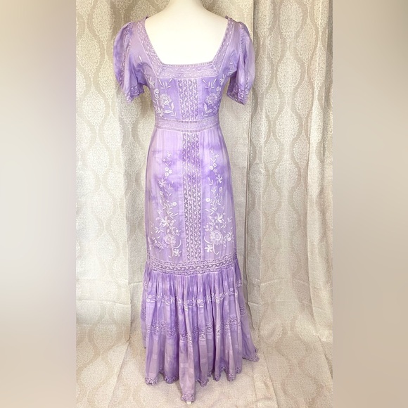 LoveShackFancy Ryan Maxi Dress In Lavender Size 4 - Picture 4 of 13